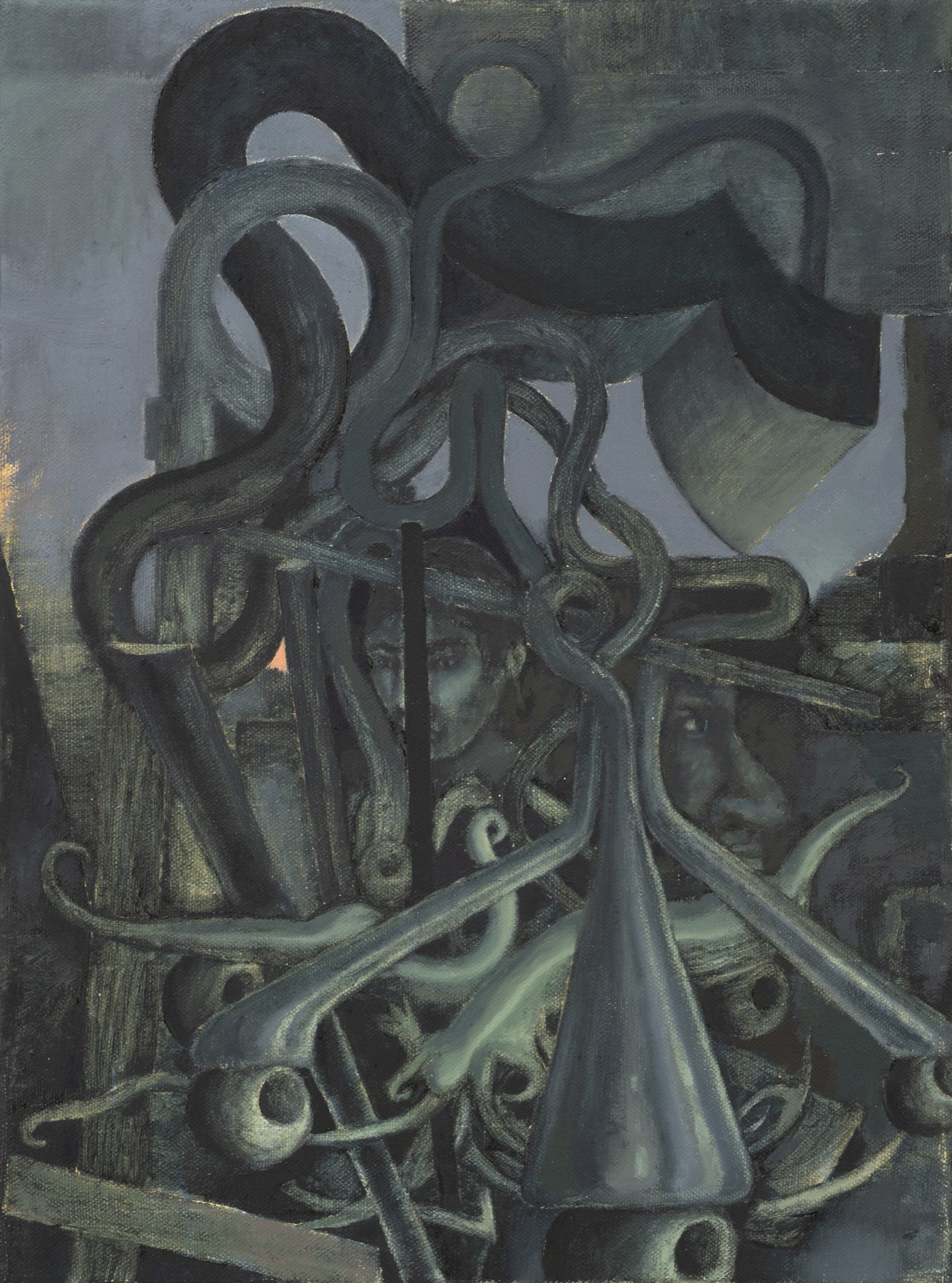 Representative painting from Flooded Zone; I See You In Passing